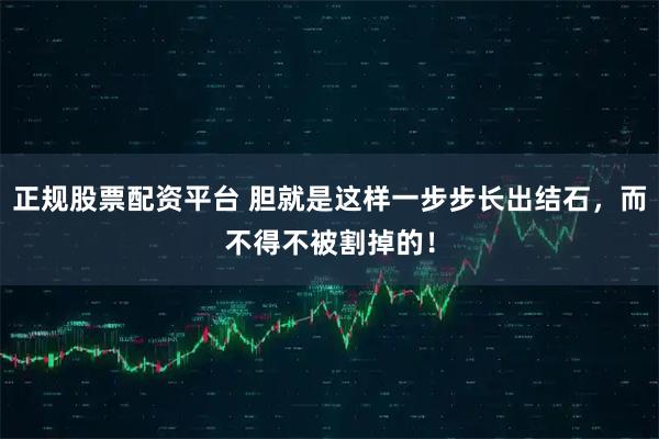 正规股票配资平台 胆就是这样一步步长出结石，而不得不被割掉的！